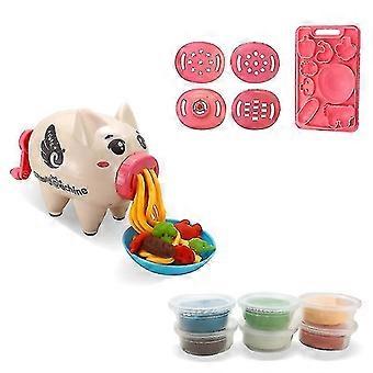 Macchina per la creazione di noodle per maiali per bambini, set di stampi in plastilina in argilla colorata, ragazzi fai-da-te che giocano al giocattolo da cucina
