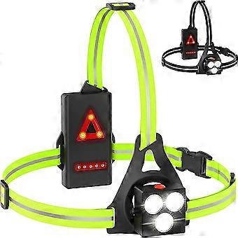 Running Light,USB Rechargeable LED Running Light,120 Adjustable Chest Lamp,500 Lumens,Running Lights with Reflective Strips