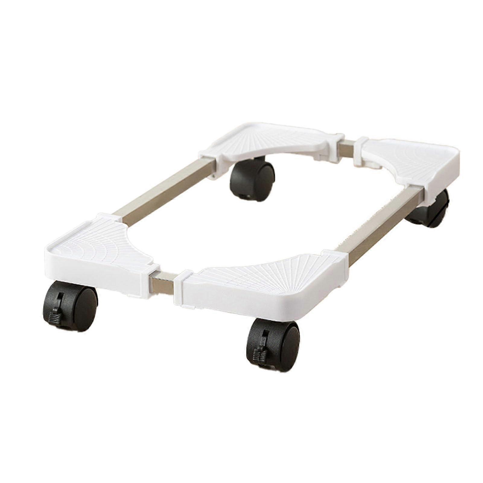 Computer Tower Stand with Wheels Adjustable PC Tower Holder Enhanced Airflow Lockable Rolling Base White