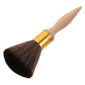 Beige Neck Duster Haircut Brush for Soft Cleaning in Professional Salon