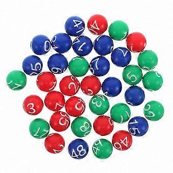 Bunte Bingokugeln, 75er-Packung für Lotterieziehungen, nummerierte Tombolakugeln, Ersatzkugeln aus Kunststoff, Zubehör für Jahrmarktspiele VI