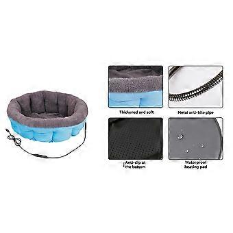 Lit chauffant USB pour animaux de compagnie, lit électrique d'intérieur pour chat, température réglable avec 3 minuteries, coussin amovible et lavable, câble anti-morsure B