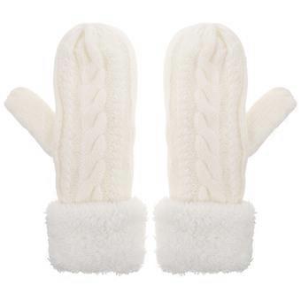 Women Winter Gloves Knit Thick Gloves for Outdoor Use 1Pair