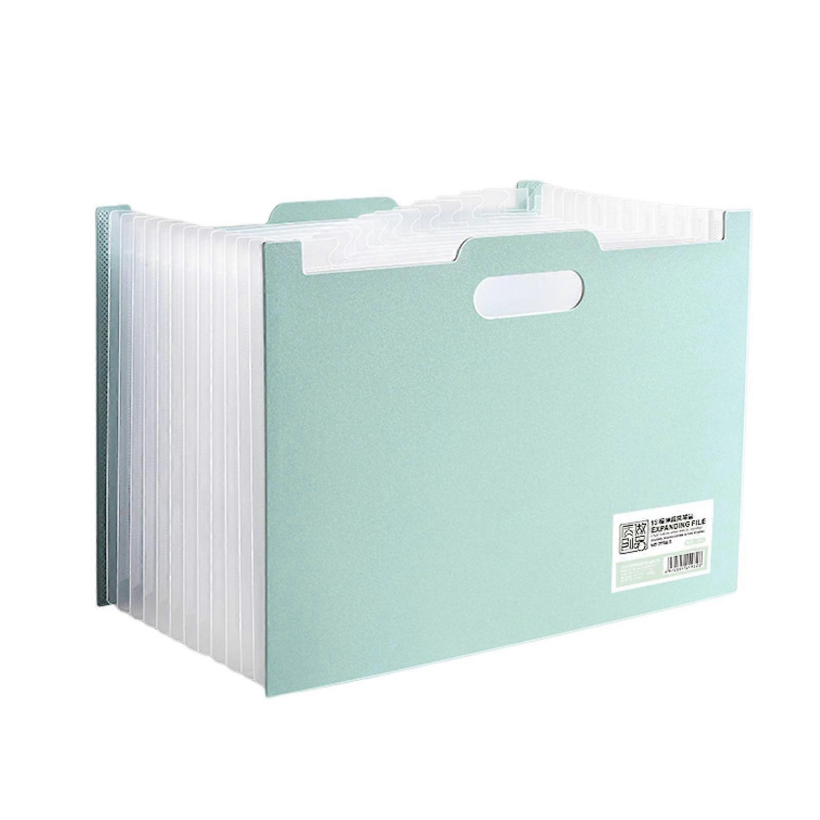 Accordion File Folder Expanding Vertical, 13 Pockets Folder with Colored Labels