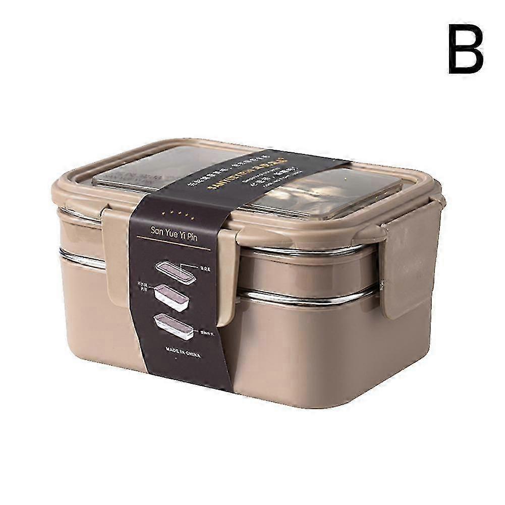 Stainless Steel Double-Layer Bento Box