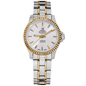 Swiss Military Quartz Analog Woman Watch with SM34020.04 Stainless Steel Bracelet