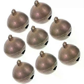 8 stuks kleine koperen belletjes voor huisdieren, bedel voor hondenhalsband, vintage belletjes, hangers voor grote honden, knutselaccessoires.
