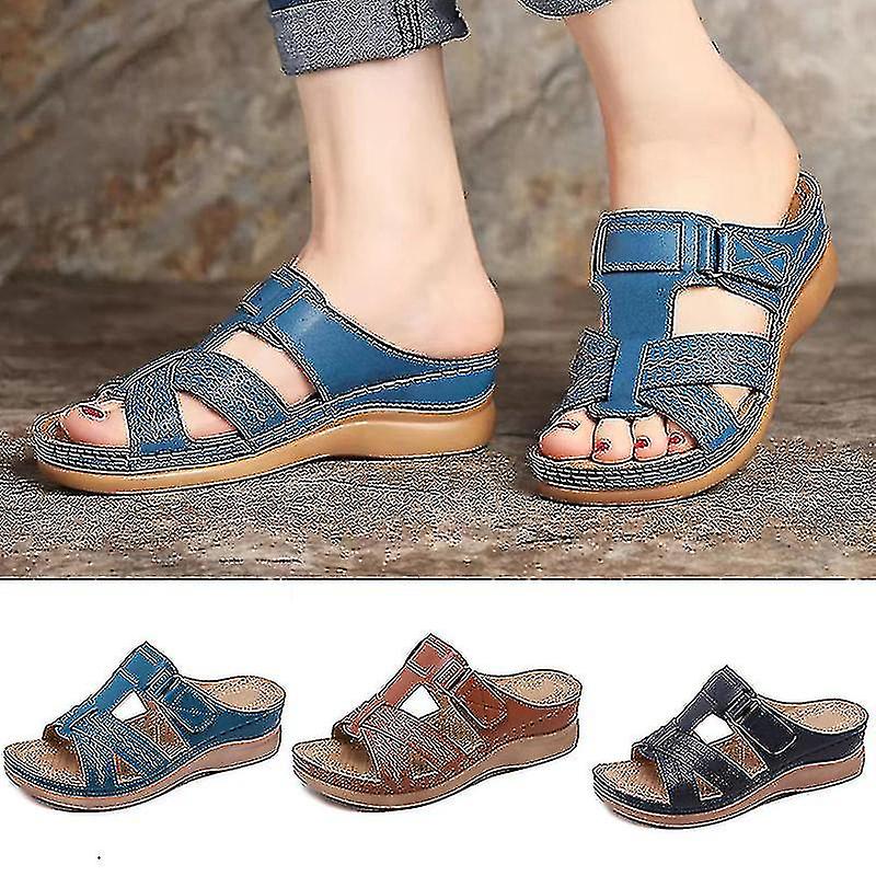 Ladies Shoes Open Toe Sandals Ladies Platform Slippers Beach Rubber Soft Sole-youxiu