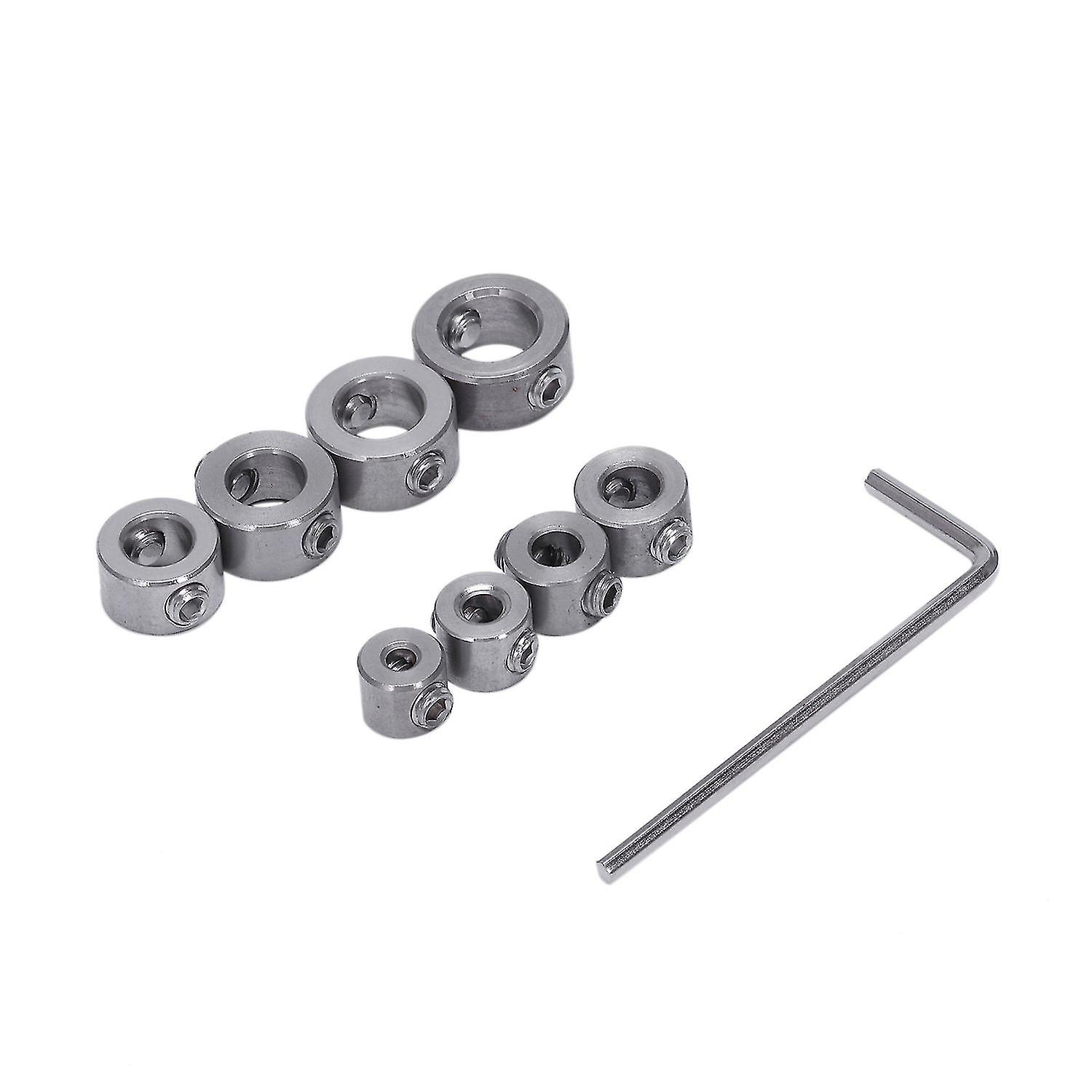 9pcs/set Woodworking Drill Stopper Positioning Stop Ring Drilling Depth Controller Stainless Steel