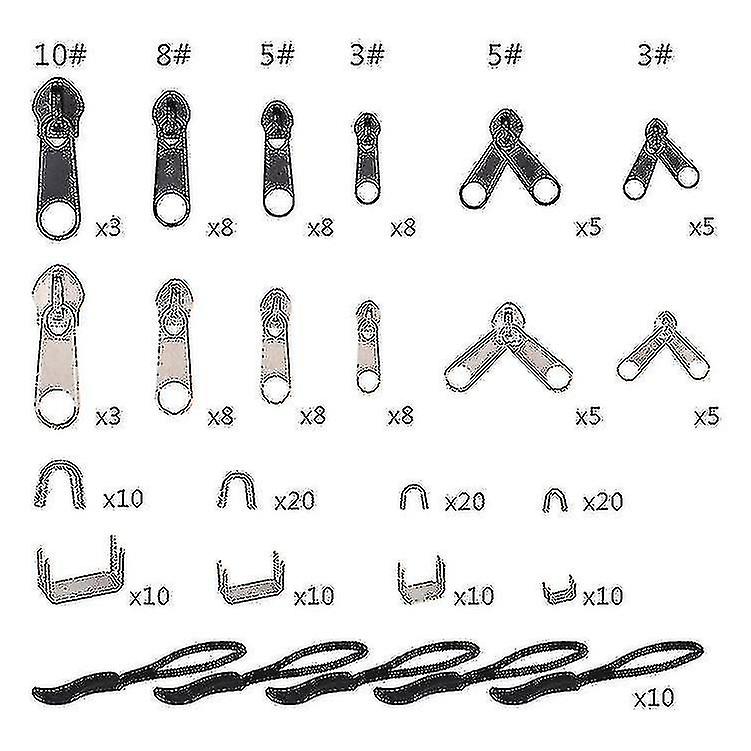 Zipper Rep Kit With Replacement Zippers *chyi
