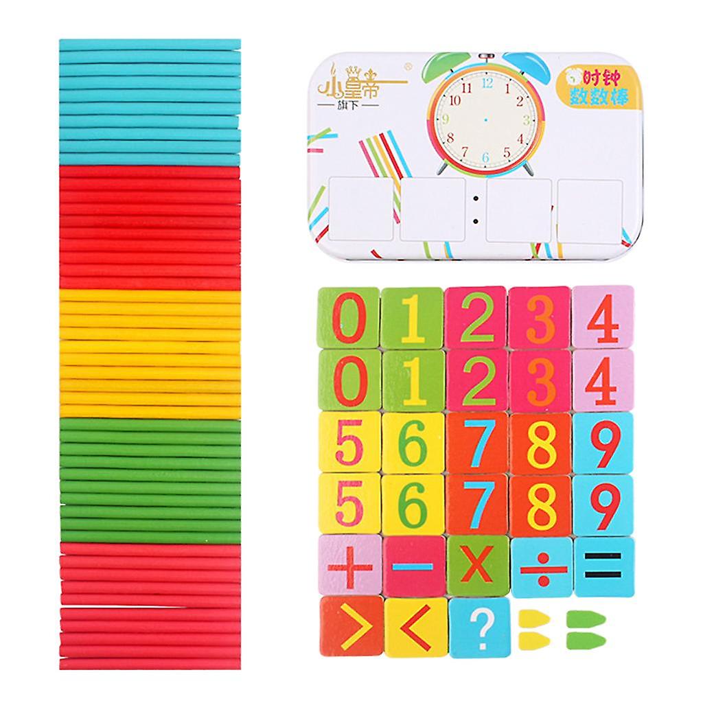 Wooden Toys Arithmetic Learning Box Educational Materials Math Toys