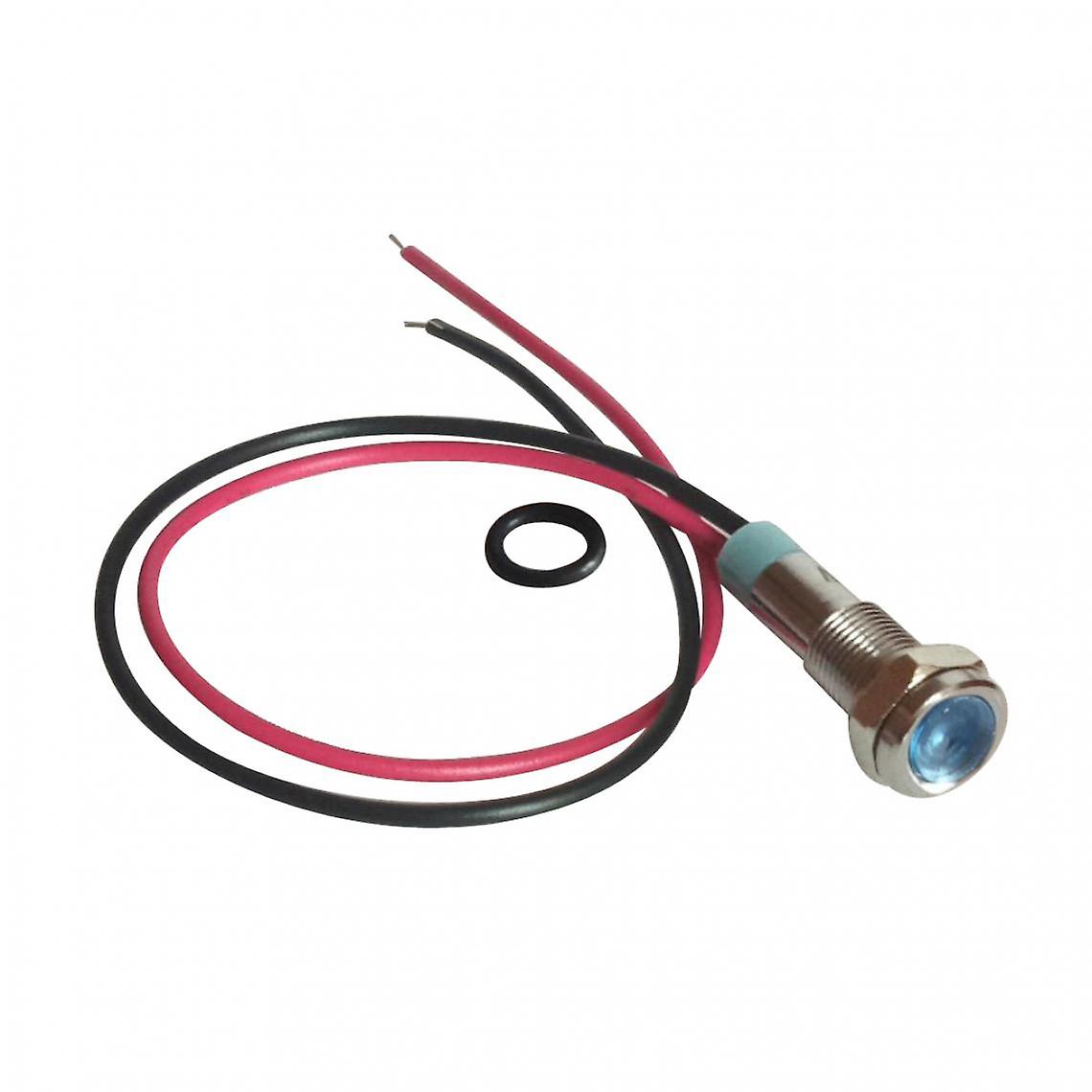 24v 6mm Power Supply Signal Led Pre-wired Metal Pilot Lamp Red