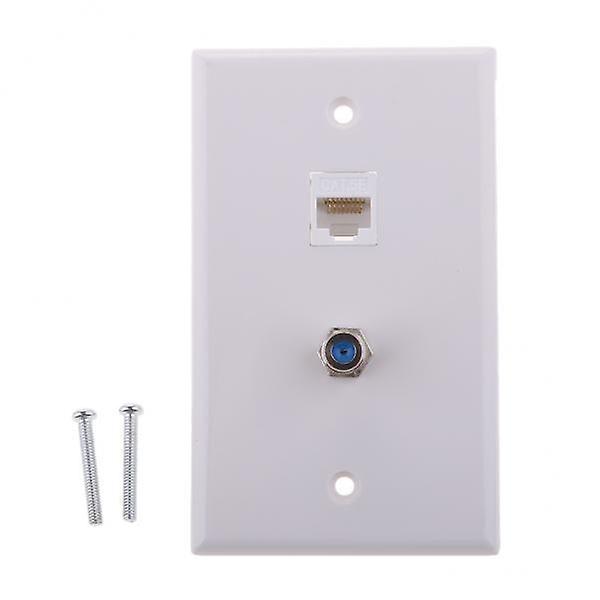 24xCoaxial F Connector Ethernet Network  Jack Wall Plate Socket