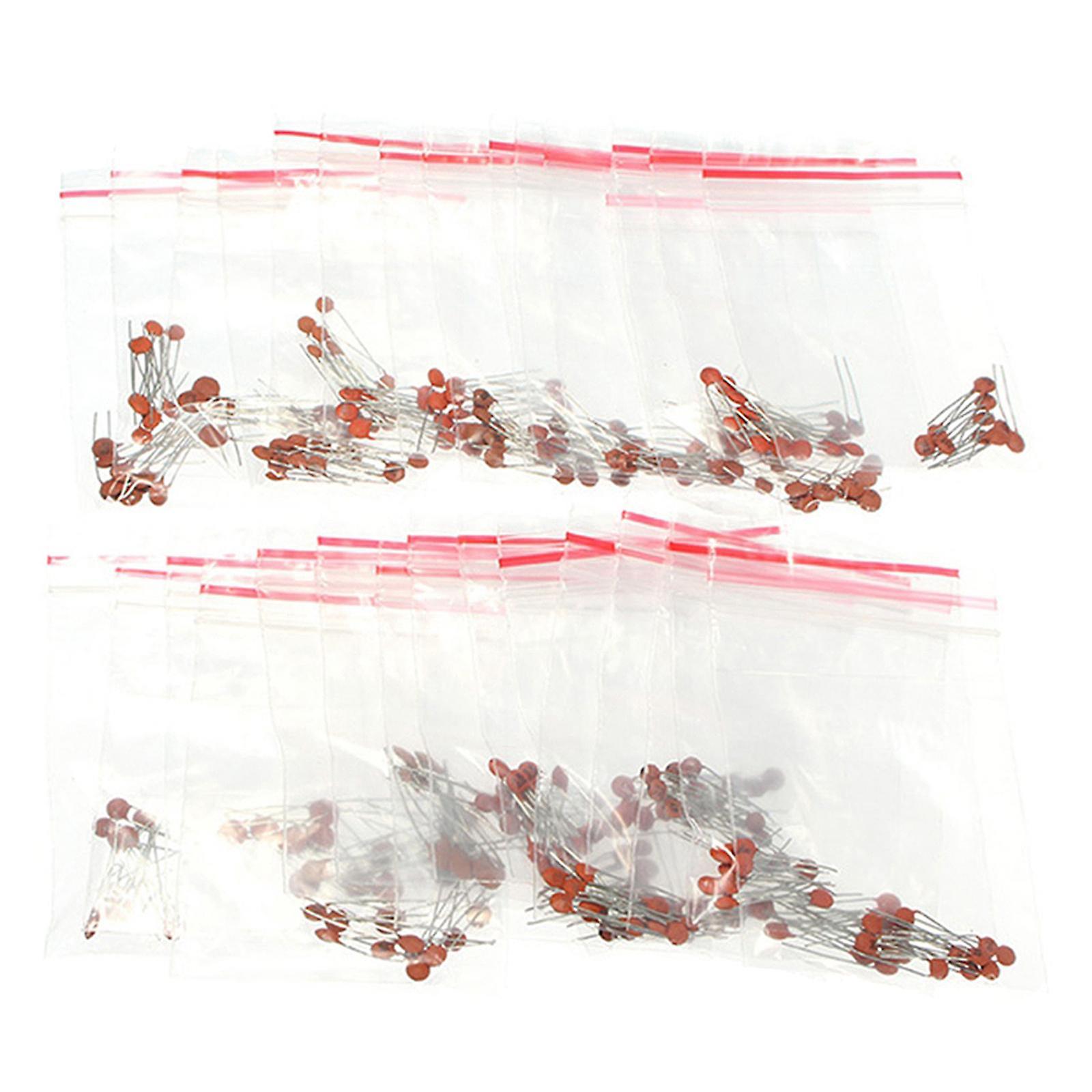 300pcs Monolithic Ceramic Capacitors Assorted Kit 30 Values 2pf-0.1UF 3V