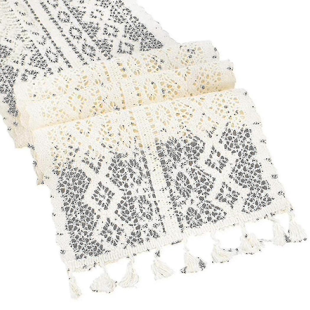 Macrame Table Runner,cotton Crochet Vintage Table Runner With Tassels,for Wedding Dining Table,bohe