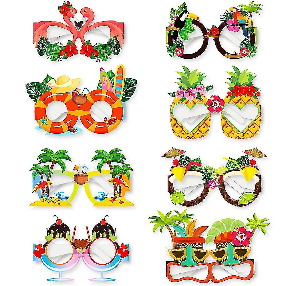 Luau Hawaiian Party γυαλιά ηλίου αστεία γυαλιά τροπικό φανταχτερό φόρεμα στηρίγματα διασκέδαση καλοκαιρινά παιδιά παραλία θεματικό κόμμα μπομπονιέρες