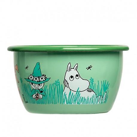 Green Moomin enamel bowl boys 3 dl from Muurla