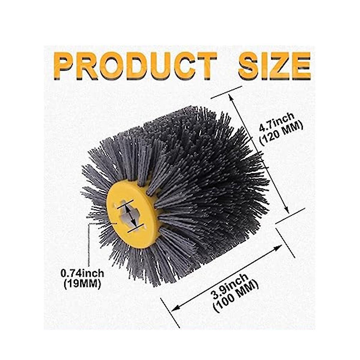 36 Grit Abrasive Drawing Wheel Drum - 4.5×4 Polishing Wheel For Wood & Metal Surfaces