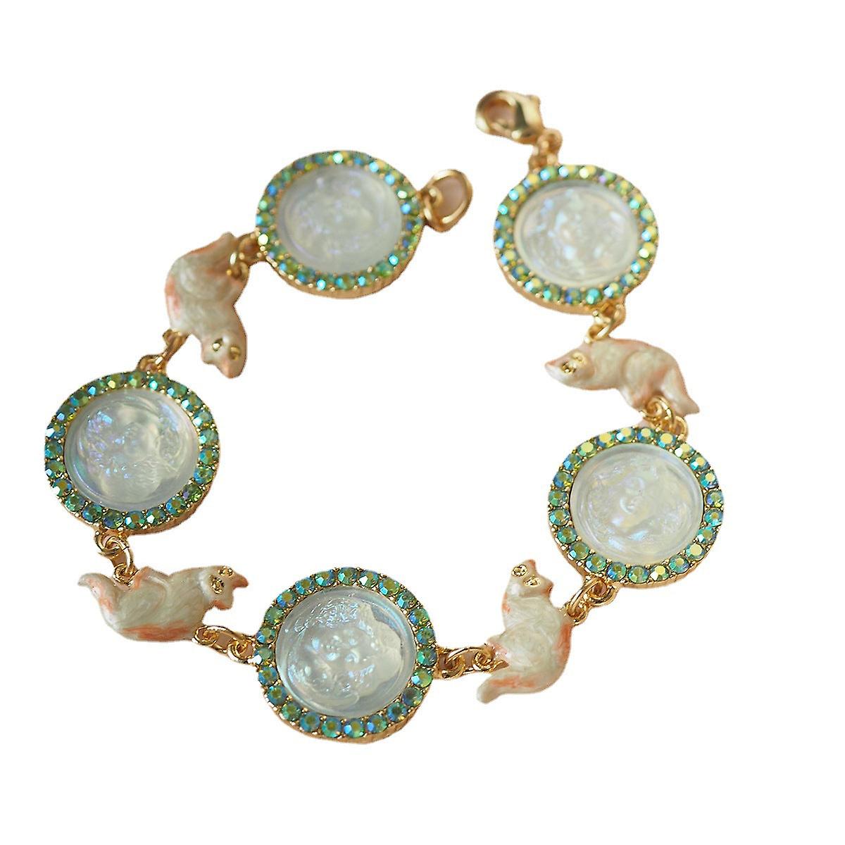 Relief Sleeping Angel Vintage Bracelet