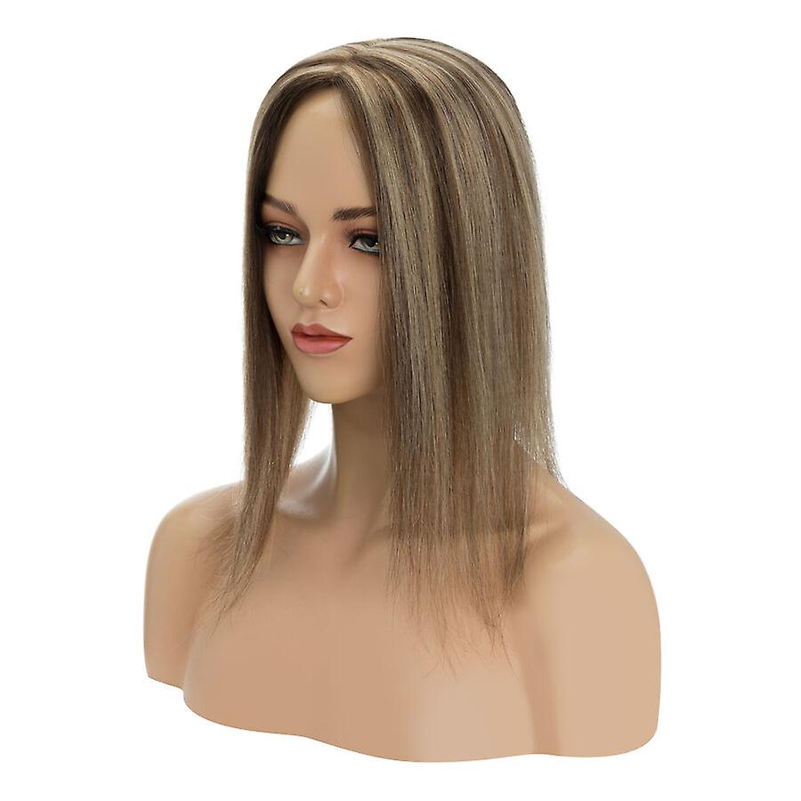 13*5cm Silk Breathable Human Hair Toppers Straight Hair