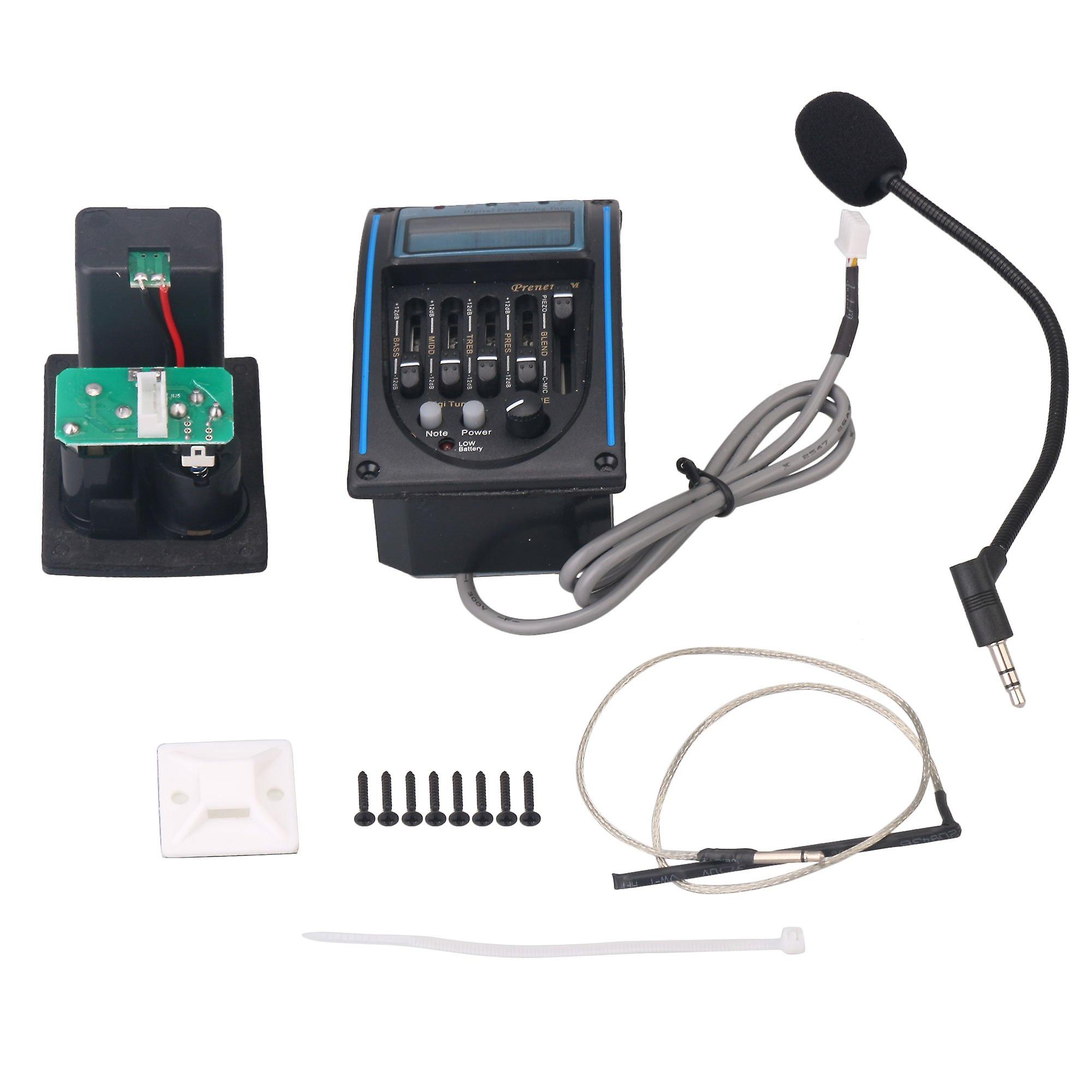 5 Band Acoustic Guitar Equalizer EQ & LCD Tuner With Microphone
