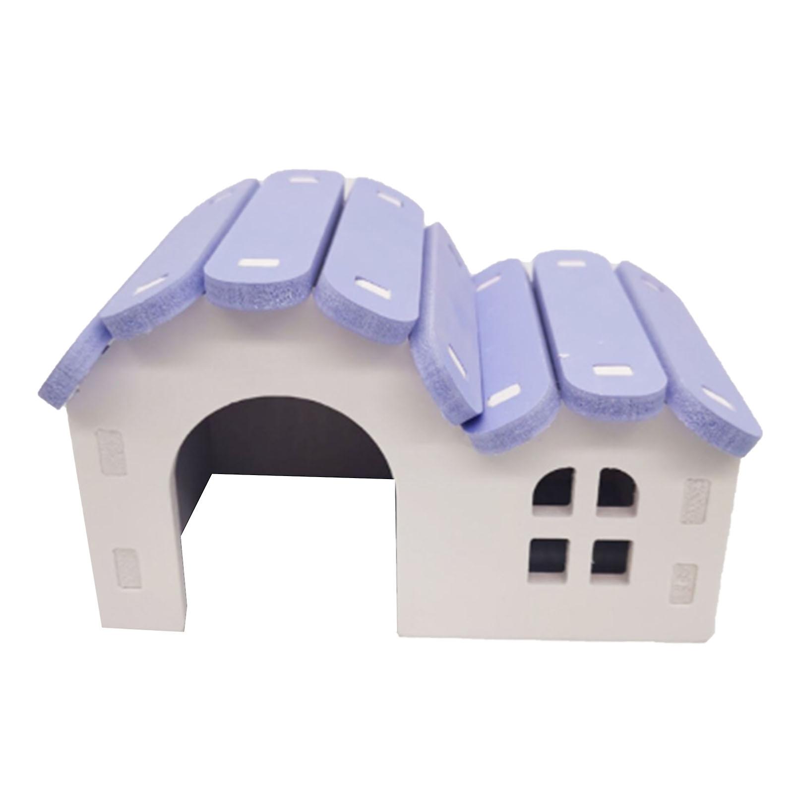 Cachette pour hamster, robuste et colorée, pour petits animaux, pour hamsters, souris, petits animaux à fourrure, petite maison violette