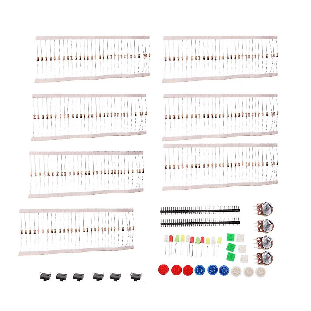 Universalteile Kit Starterwiderstände LEDs Potentiometer Tastenkappe