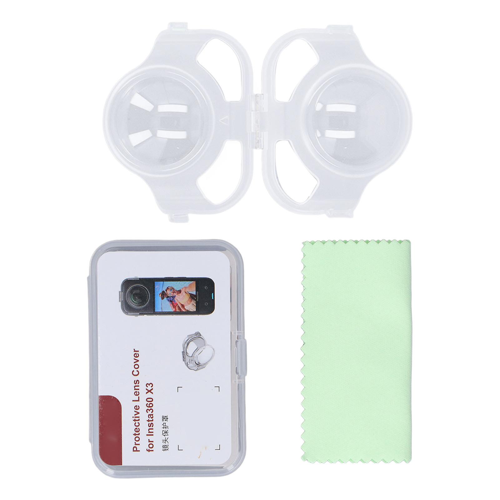 Waterproof Protective Lens Cover for Insta360 X3 - High Transparency & Easy Install