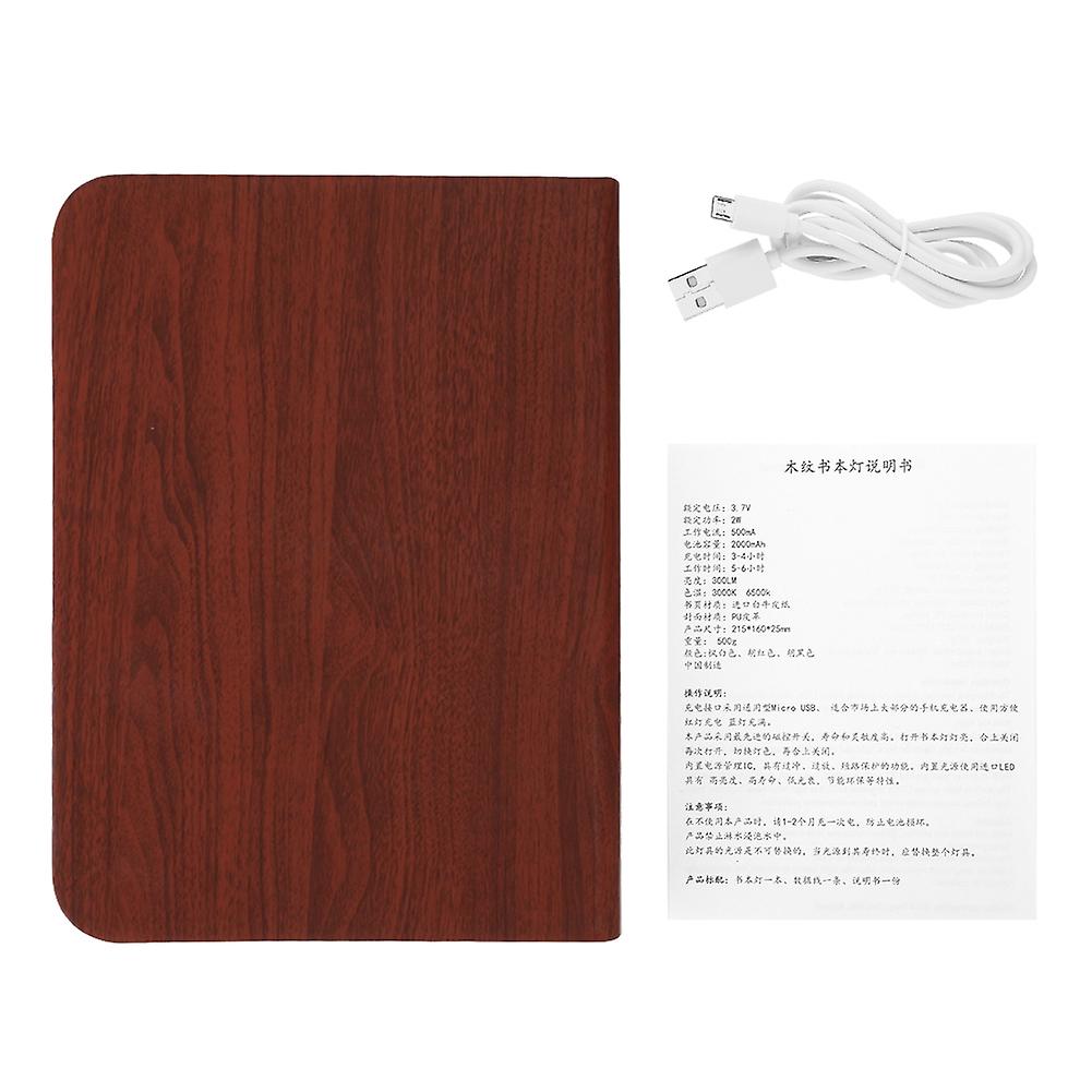 Innovative USB Charging Book Shape Lamp LED Mini Folding Book Light Desk DecorRed