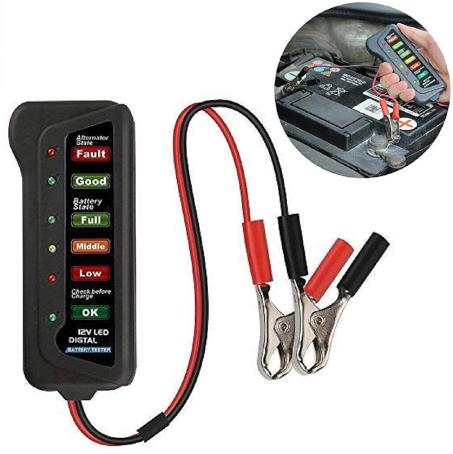 Car Battery Tester Automotive 12V Digital Testing Tool Voltage Analyzer Checker