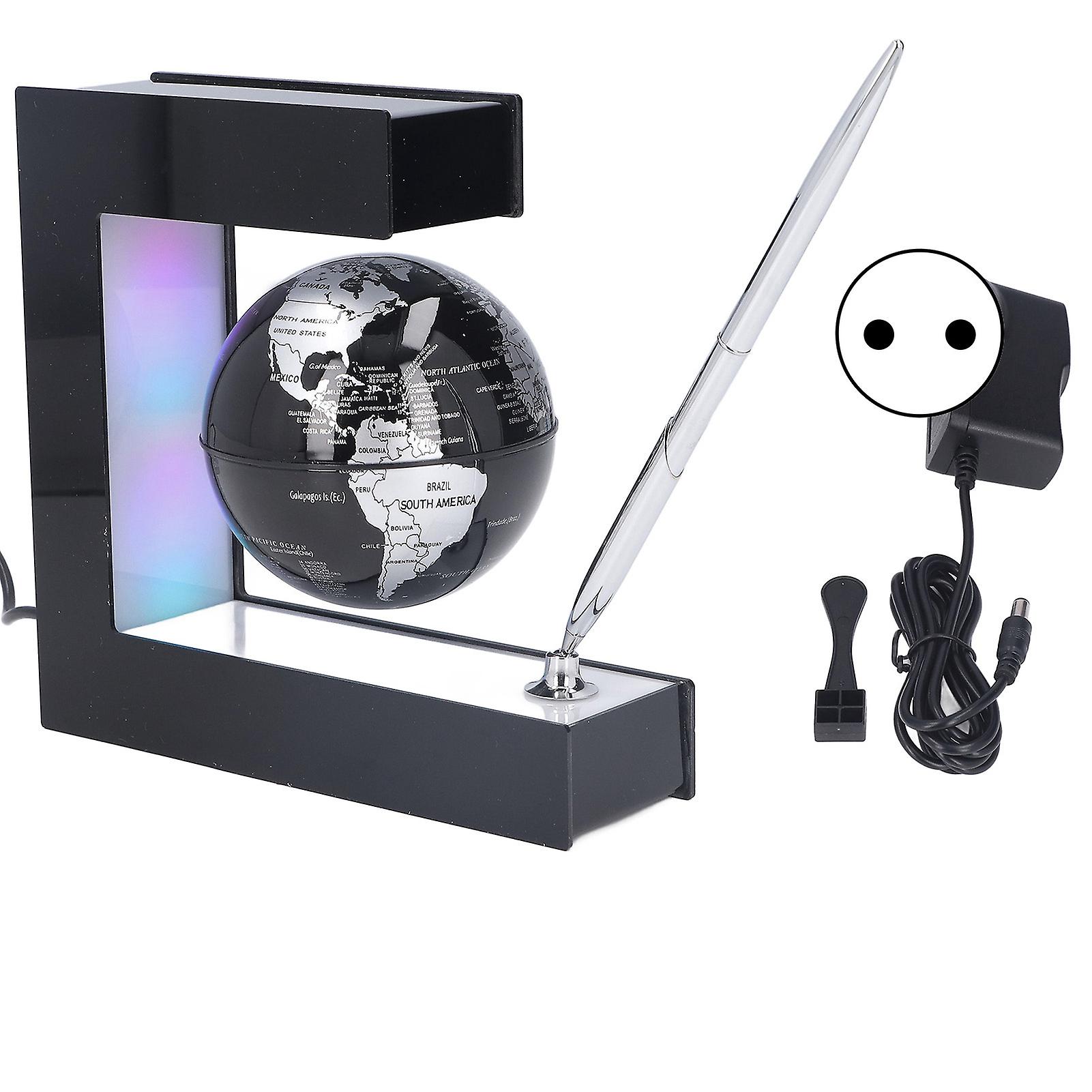 Floating E-Shaped Magnetic Levitation Globe for Home & Office (EU Plug, 100-240V)