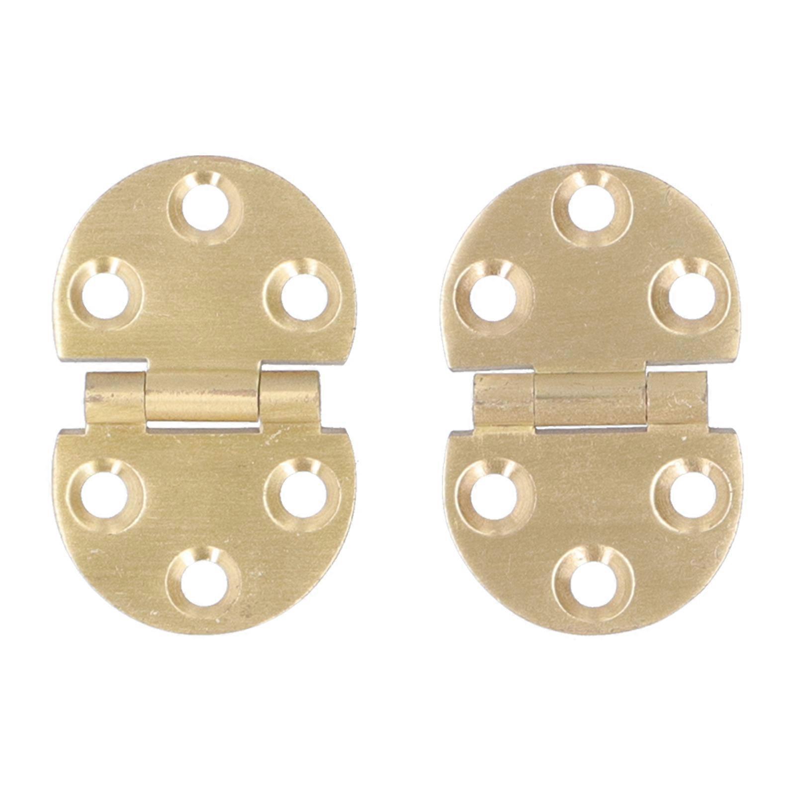 2Set 180 Degree Copper Hinge with Screw Mini Flap Hinge for Foldable Table 47x30mm