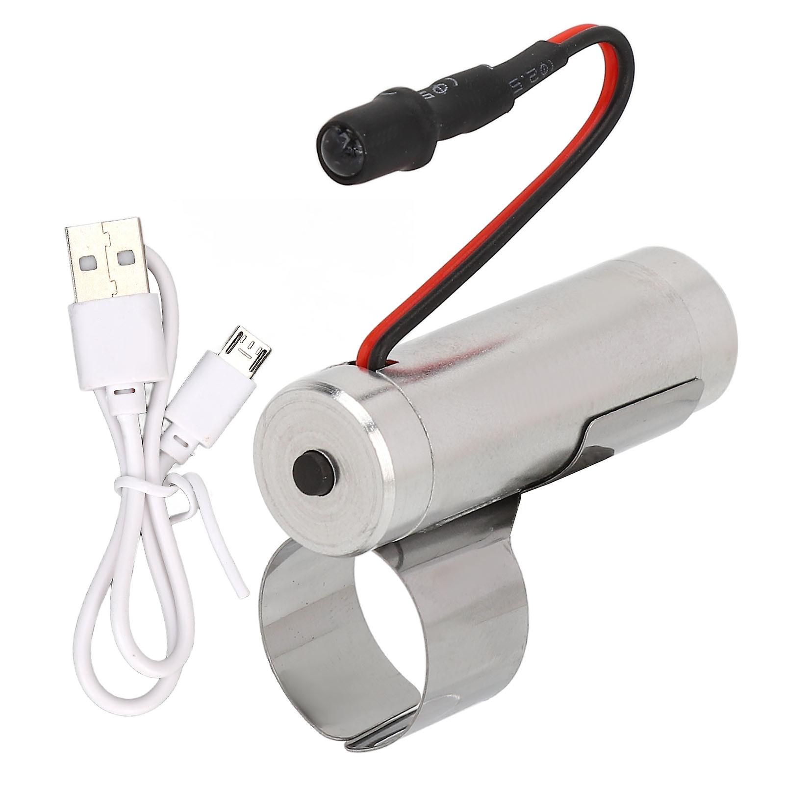 LED Thumb Light, Adjustable Lighting Angle, USB Charging, Stainless Steel, for Ear Picks