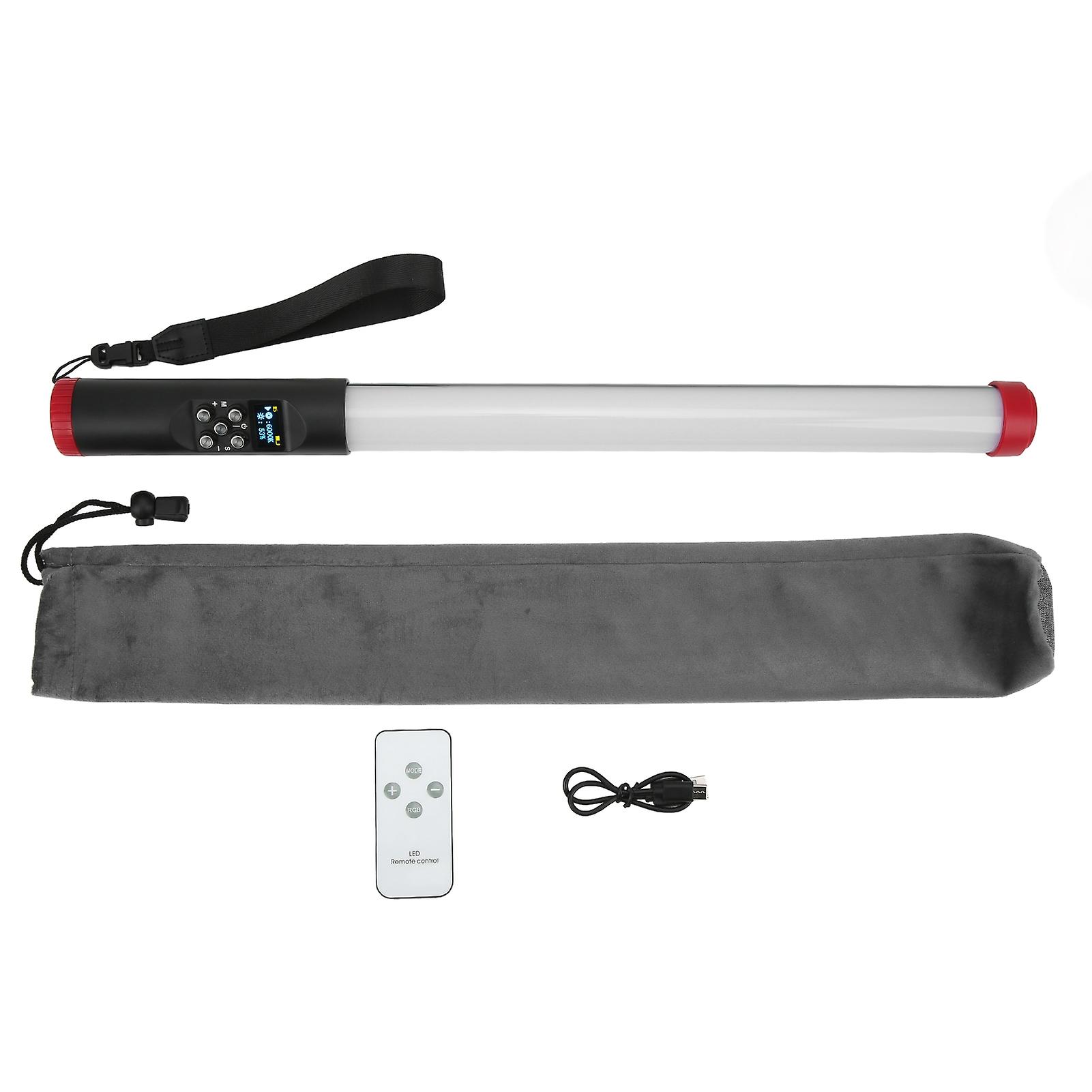 USB Rechargeable Handheld Light Wand RGB Handheld LED Video Light Wand Stick for Photography 3000‑6000K
