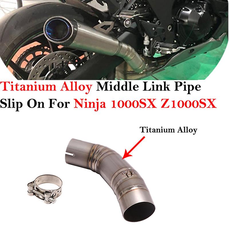 Slip-On Für Kawasaki Ninja1000SX Z1000SX 2020 2021 Motorrad Escape System Titan Legierung Auspuff Mittleren Link Rohr