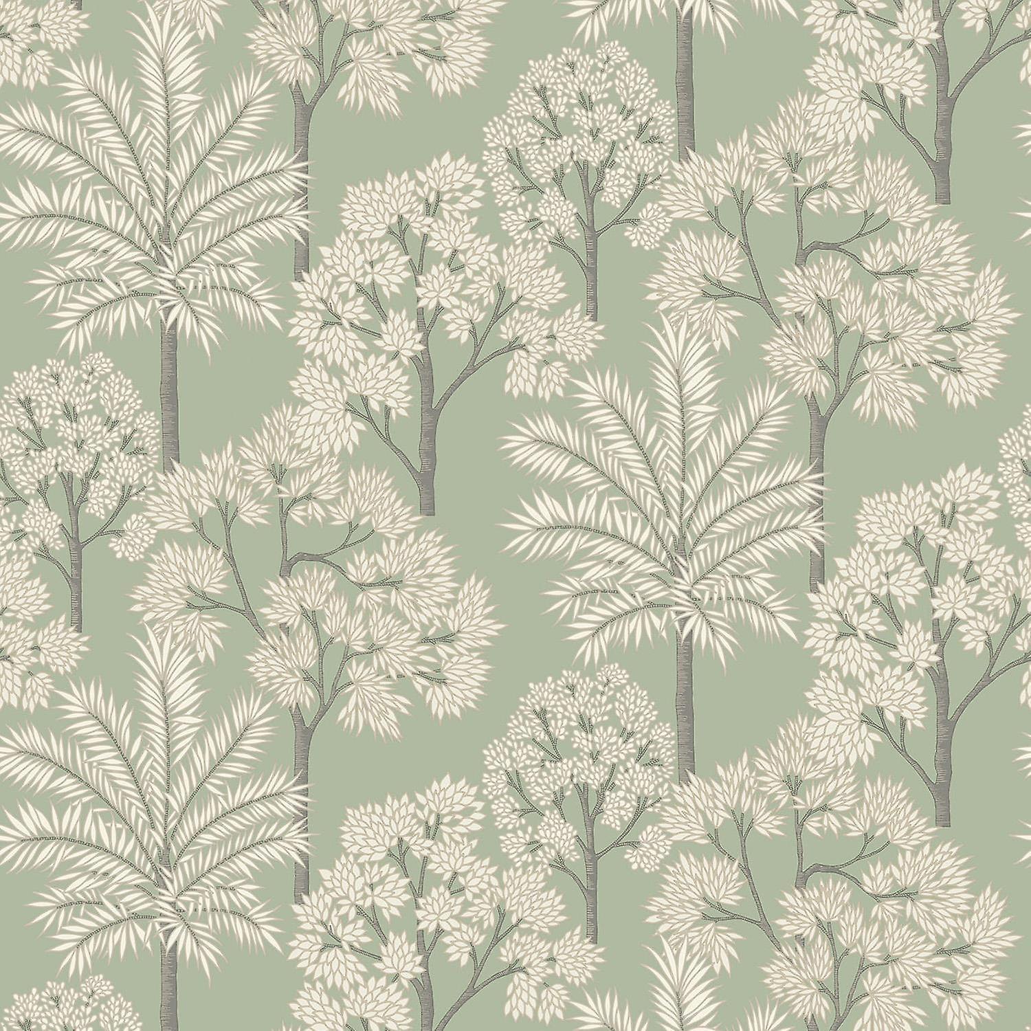 Grandeco Palm Forest Sage Wallpaper