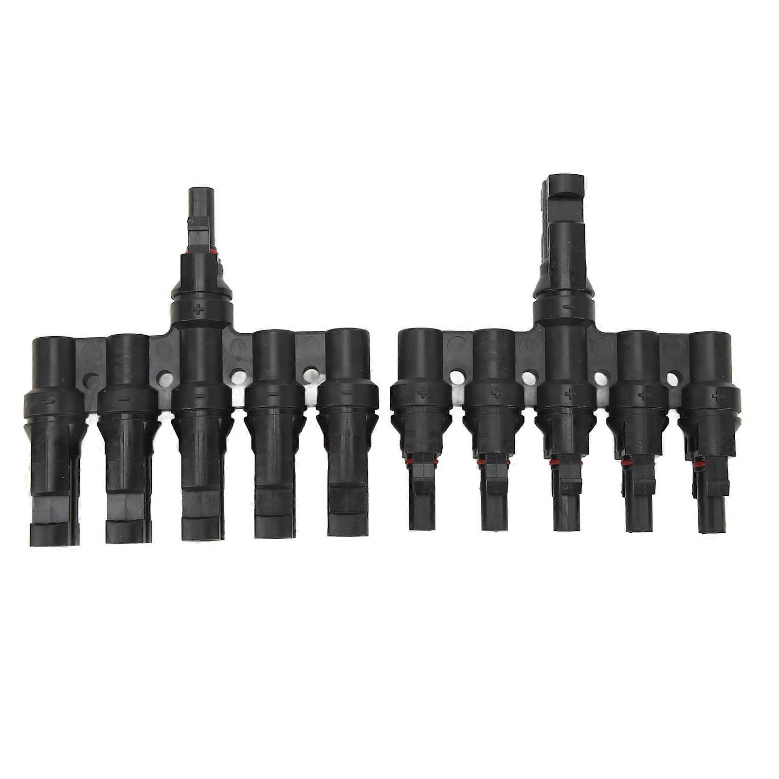 Solar Connectors 1 to 4 Y Branch Parallel Adapter Cable Wire Plug Tool Kit for Solar Panel