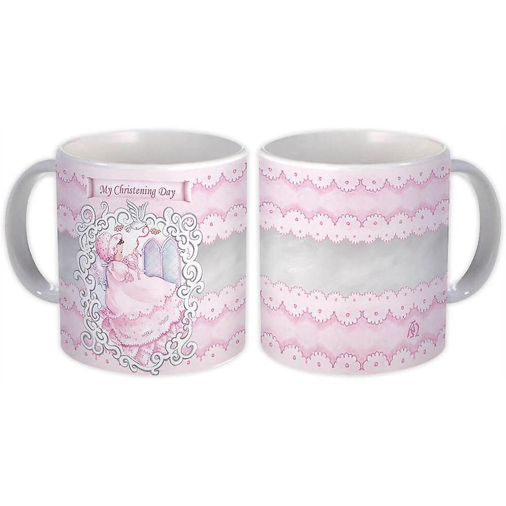 Presentmugg: Min dopdag Flicka Katolik