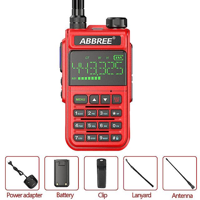 Full Bands Walkie Talkie 128 Channels Lcd Color Screen Two Way Radio Air Band Dtmf Sos Emergency Function
