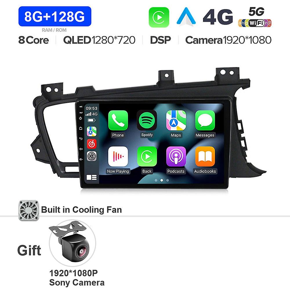 Auto Radio Android 13 Qled 4g Screen Gps Navigation For Kia Optima 3 K5 Tf T 2010 - 2015 Rhd Multimedia Player Stereo Carplay