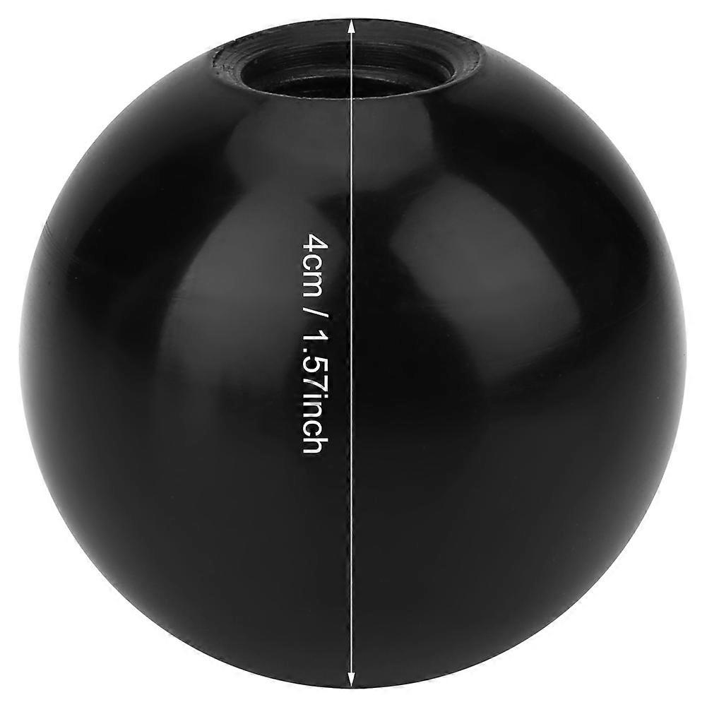 6Pcs Black M12 Threaded 40mm Plastic Ball Handle Knobs for Machines