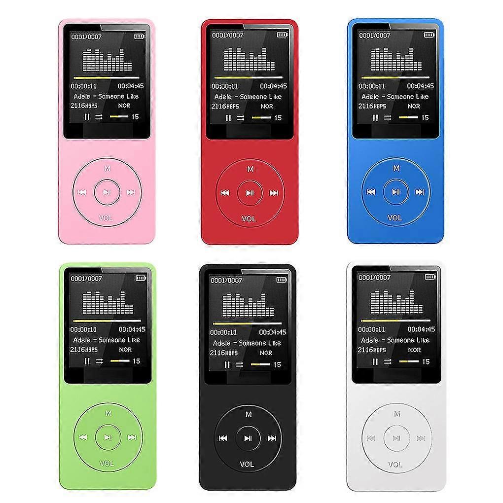 Mp3 Player Record Digital Display Screen Portable Media Lossless Players Sports Running Walking Music Play Green