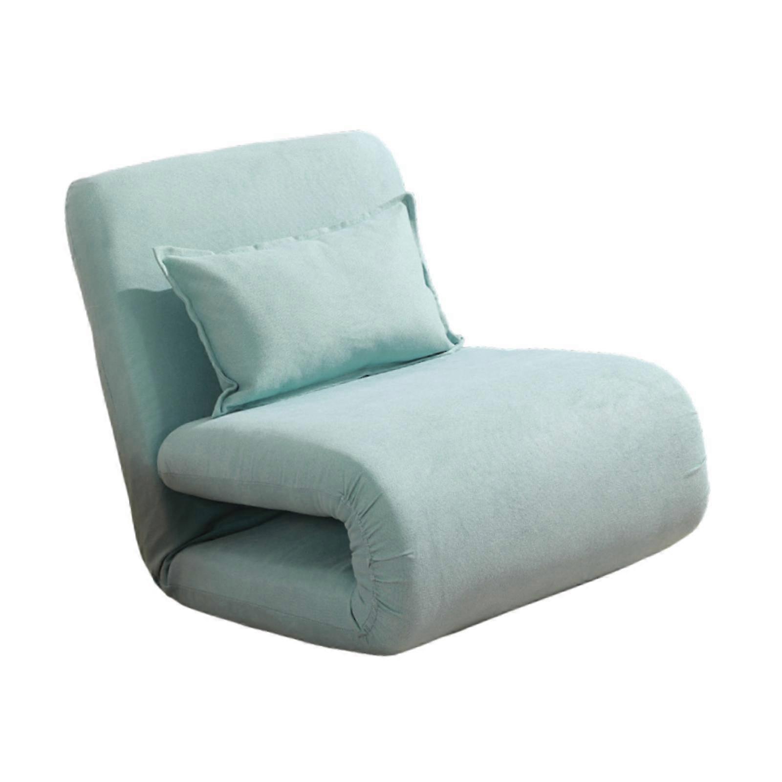 Folding Sofa Bed Single Soft Bean Bag Bed Lazy Couch for Office Home Camping Green
