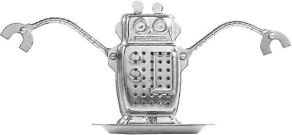 Cute Tea Infuser, Stainless Steel Loose Tea Leaf Infuser Ball Strainer Filter Diffuser Herbal Spice Robot Shape Tea Brewing