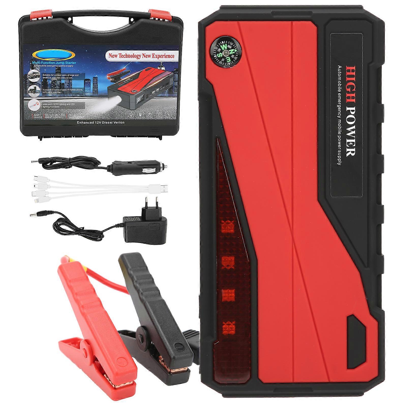 32000mAh Car Jump Starter Power Bank 12V LED Digital Display 1000A Peak Dual USB Output EU100240V E2U711