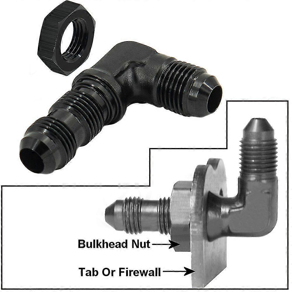 Straight 90degrees An6 An8 An10 Bulkhead Flare Fitting Union Adapter 6an 8an 10an Fitting For Tab Rr