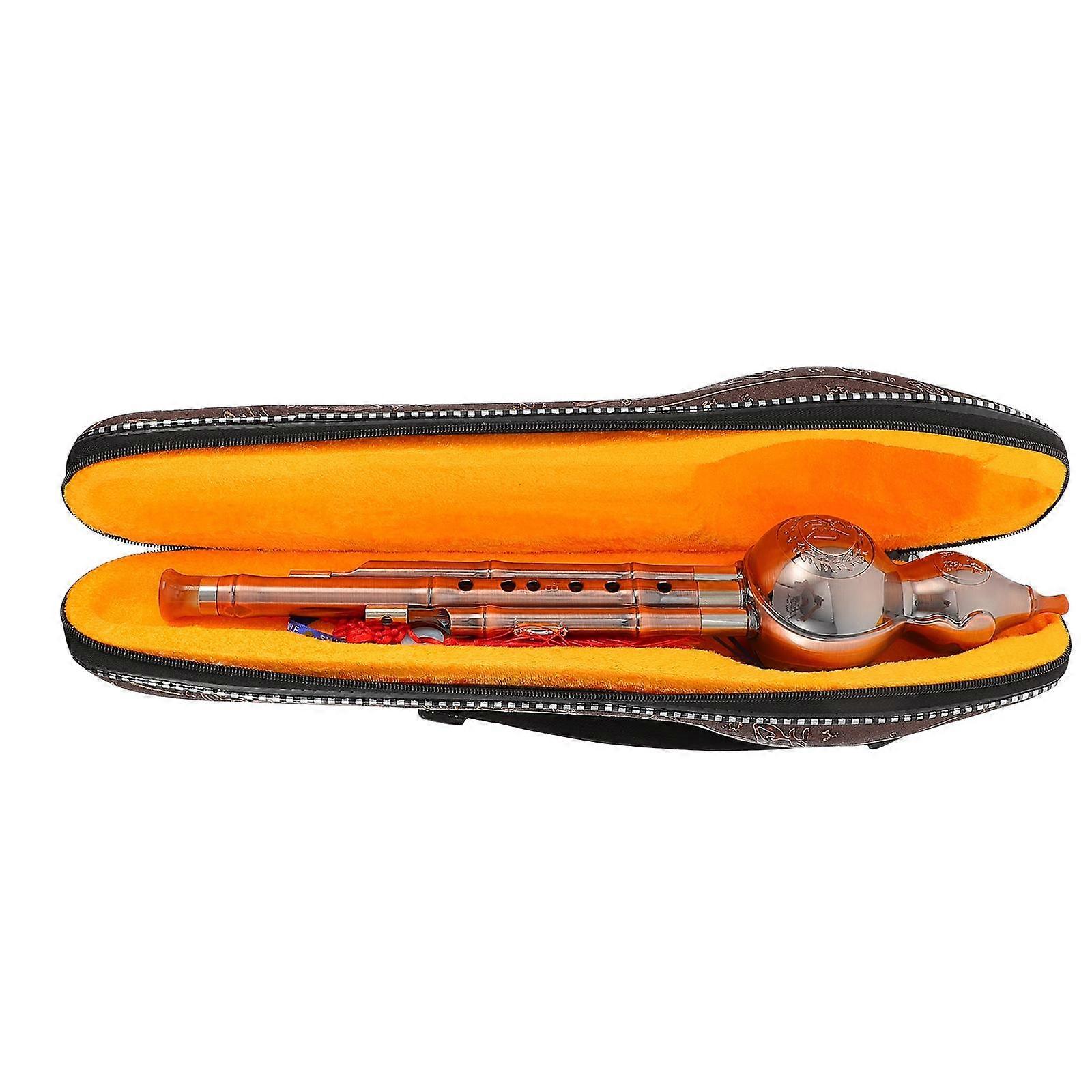 Cucurbit Flute Hulusi Instrument Gourd Chinese Traditional Musical Ethnic Carry Case Key Instruments Beginner Classical
