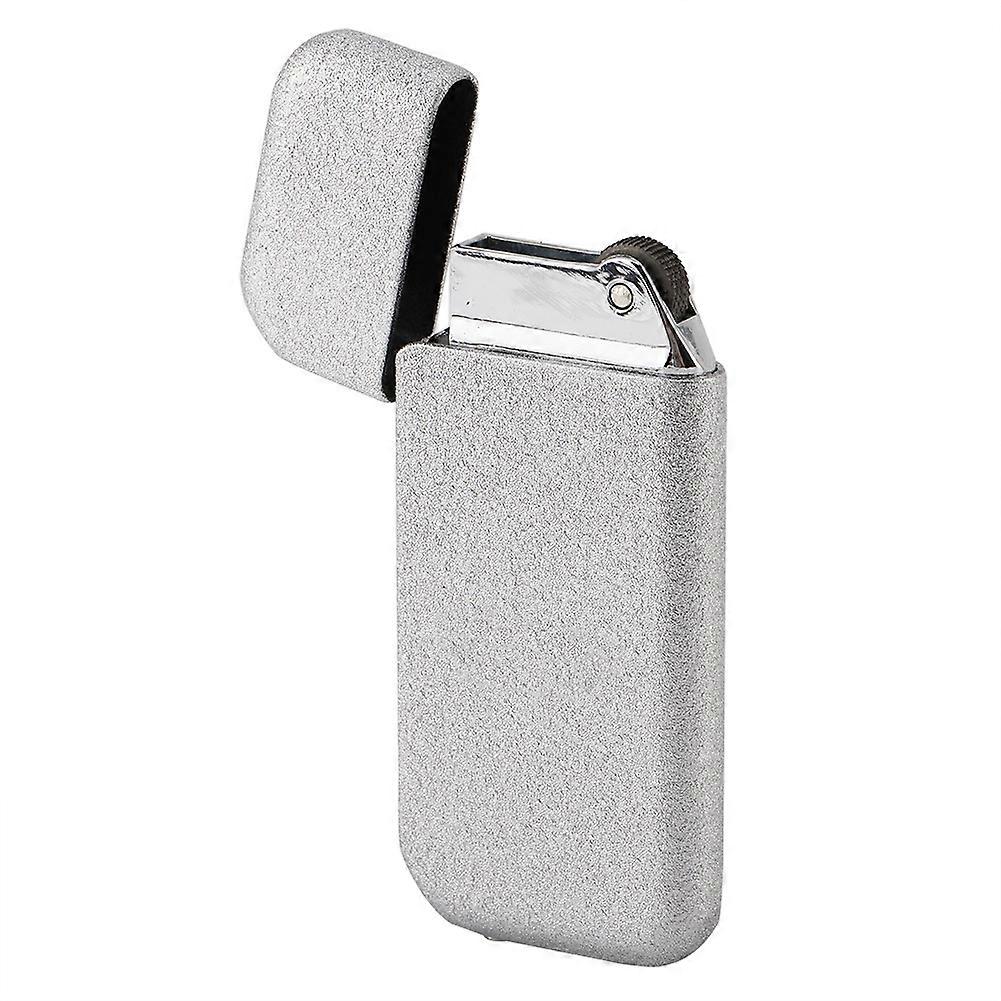 Slim Safe Normal Flame Butane Gas Refillable Cigarette Lighter Without Gas Silver