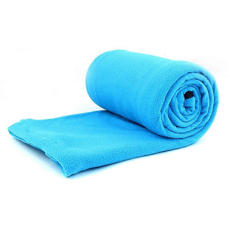 Camping Fleece Sleeping Bag Liner Portable Warm Zipper Blanket for Outdoor Home Office
