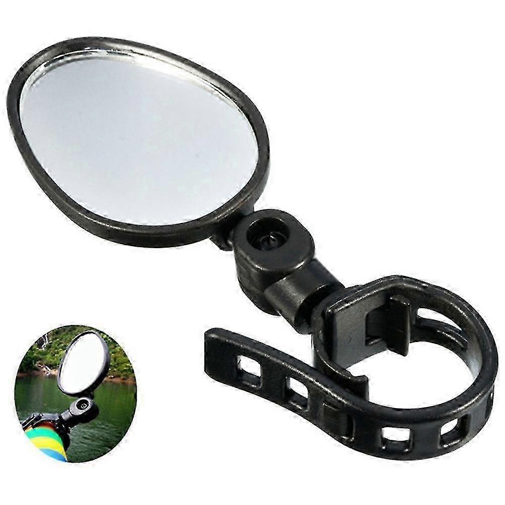 Universal Bicycle Handlebar 360 Degree Rotate Wide Angle Rearview Glass Mirror